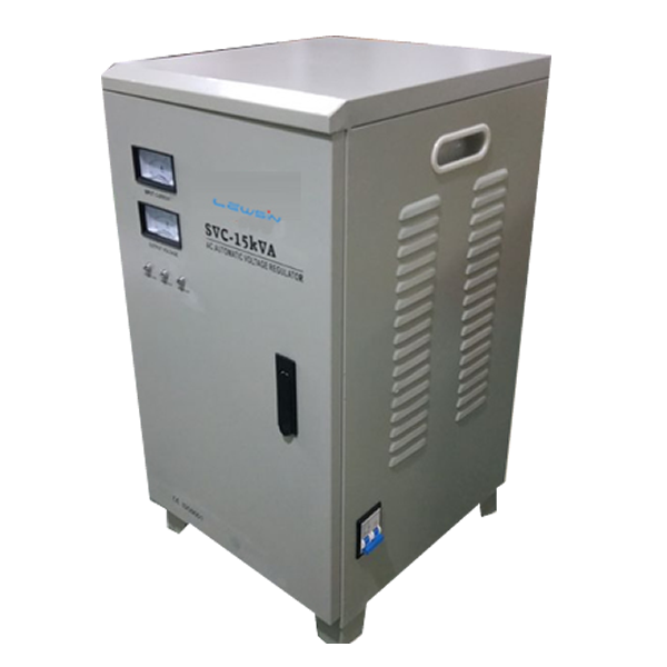 SVC-15KVA servo type fully automatic voltage regulator
