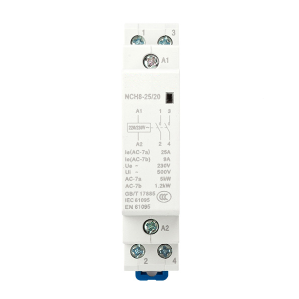 Small guide rail household AC contactor NCH8-25